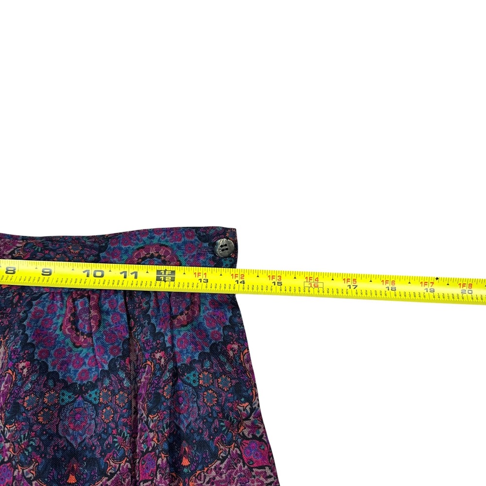 Vintage Balakier's Multicolor Paisley Pleated Skirt Women 10 (28" Waist) Wool - Picture 4 of 6